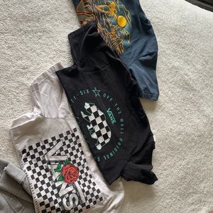 set of 3 vans youth medium tee shirts